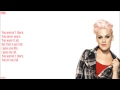 P!nk - So What [Lyrics] 