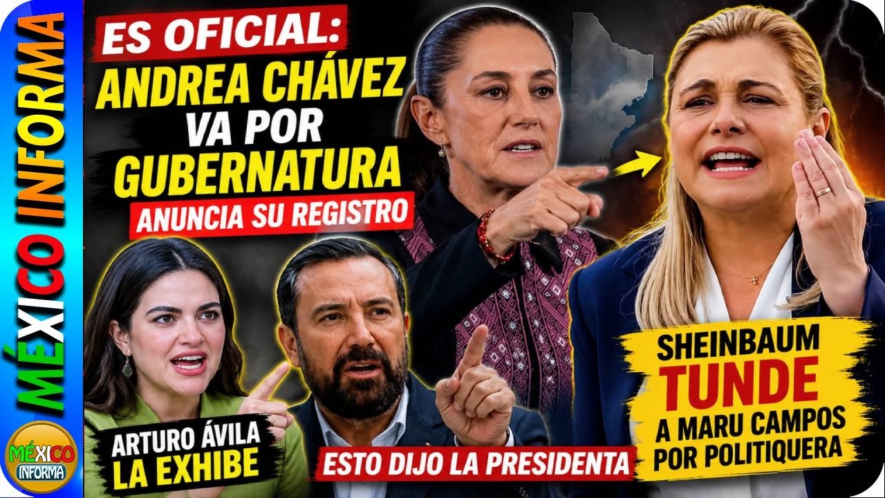 ES POLITIQUERÍA:SHEINBAUM PONE EN SU LUGAR A MARU CAMPOS.ANDREA CHÁVEZ HACE VIDEO. SE LE VA CON TODO