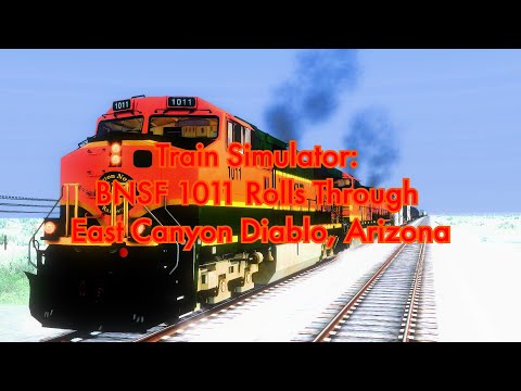 HD Train Simulator: BNSF 1011 Rolls Through East Canyon Diablo, Arizona