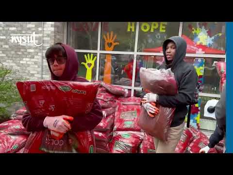 Dr. Kenneth B. Clark Academy - Home Depot Partners with schools environmental and garden program