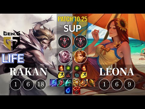 GEN Life Rakan vs Leona Sup - KR Patch 10.25