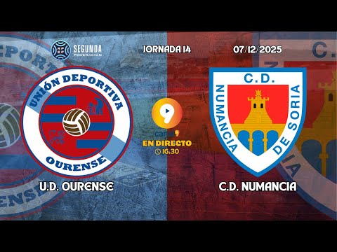 🔴 U.D. OURENSE vs C.D. NUMANCIA | JORNADA 14 | TEMPORADA 25-26 | SEGUNDA FEDERACIÓN
