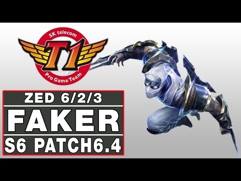 SKT T1 Faker - Zed vs Ahri - Mid - Patch 6.4 - KR SoloQueue Replay (March 8th 2016)