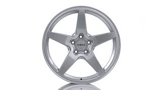 8.5x18 (Front) & 9.5x18 (Rear) Rotiform WGR Silver Alloy Wheels