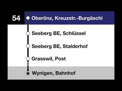 Asmobil Ansagen - Bus Linie 54 Herzogenbuchsee – Grasswil – Wynigen