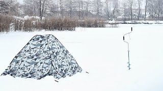 Ловля плотвы в палатке зимой