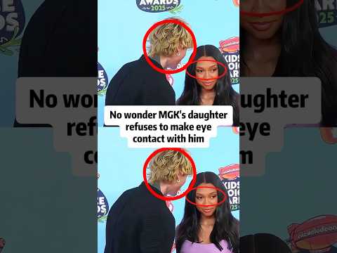 No wonder MGK’s daughter refuses to make eye contact with him.#shorts#mgk#celebrity#actor