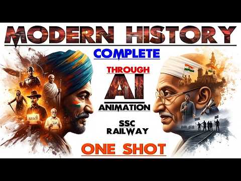 Modern Indian History in ONE SHOT! | Complete AI Animation Revision (1498–1947) | SSC • UPSC • PCS