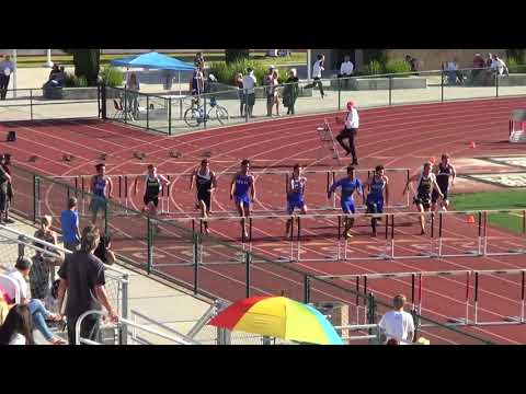 VarB 110m Hurdles at Sunset League Finals 5-4-18 - Los Alamitos Boys