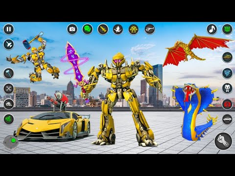 Flying Prado Robot Gadi Game - kar wala game android Gameplay