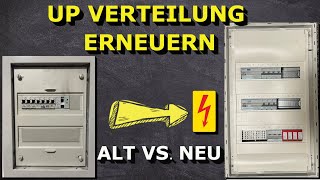 Alte UP Verteilung  Stromverteiler in Wohnung tauschen. Unterverteiler verdrahten. Anleitung Teil 1