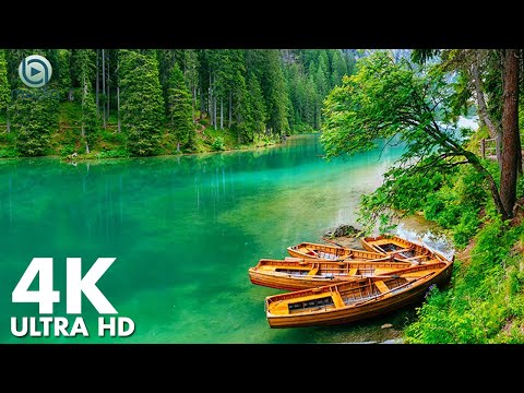 FLYING OVER NATURESCAPE (4K UHD) - Relaxing Music Along With Beautiful Nature Videos - 4K Video