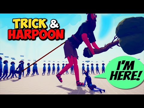 Trick & Harpoon 2! Jester and Harpooner vs Every Faction #2 - Totally Accurate Battle Simulator TABS