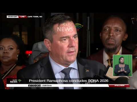 SONA 2026 | DA leader John Steenhuisen reacts to Ramaphosa's address