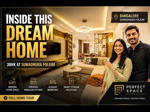 Luxury 3BHK Interior Tour interior walkthrough video by Perfect Space Design Studio