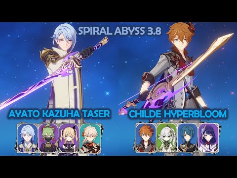 Ayato Kazuha Taser & Childe Hyperbloom - Spiral Abyss 3.8 - Genshin Impact