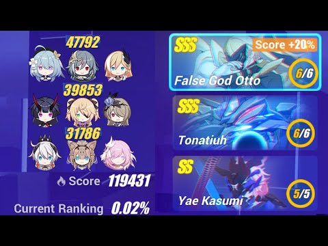 [HI3SEA] Memorial W57 - Otto 47792/39826, Tonatiuh 39853, Kasumi 31786 - Exalted SSS