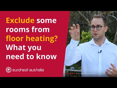 Exclude some rooms from floor heating? What you need to know