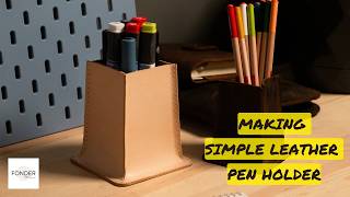 How to Make a Leather Pen Holder / Leather Craft PDF, Easy Leather Project