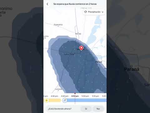 Ya esta llegando la tormenta eléctrica en Santa Fe, Santo Tomé, Sauce Viejo y Paraná Entre Ríos