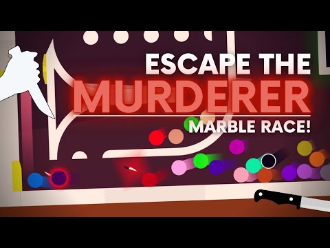 Escape from the Murderer - Survival Algodoo Marble Race