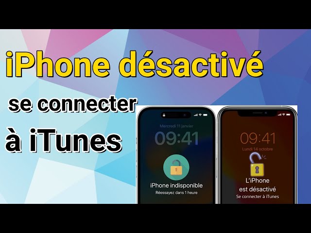 iPhone désactivé se connecter à iTunes ? Comment le réactiver