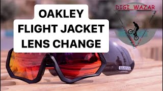 How to change Oakley flight jacket lenses?   تعویض لنز عینک اوکلی فلایت جکت