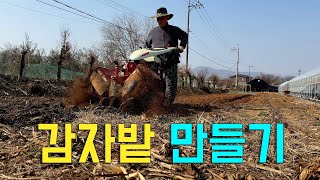 감자밭 만들기-관리기 심경로타리