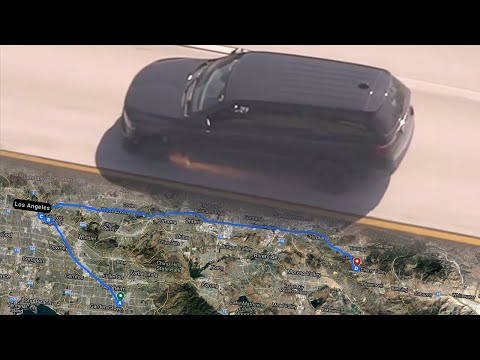 Police chase a Dodge Durango through Orange County to Palm Springs (2020.06.07) [Normal speed]