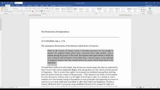 Indenting Paragraphs for Block Quotes in Word 2016 for PC