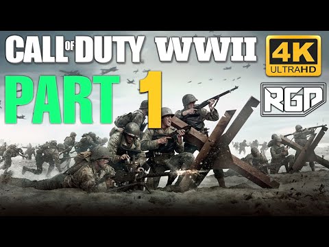 CALL OF DUTY WW2 Gameplay Walkthrough Part 1 Campaign  [ 4k ultraHD ] - No Commentary #callofduty
