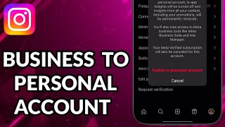 How To Change Business Account To Personal Account In Instagram