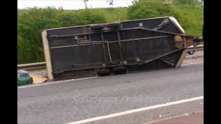 preview picture of video 'Caravan Smashup on A47 Norwich 8/6/13'