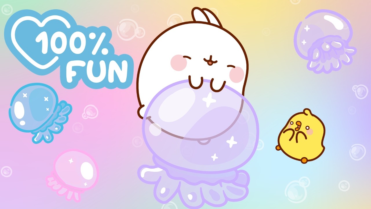 Underwater Adventure with Cute Jellyfish 🐟 Molang’s Ocean Journey