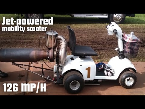 Jet Engine Mobility Scooter (Moby-1) | 202 km/h WORLD RECORD