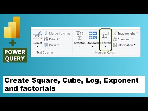 Power Query - Create Square Cube or Square root Log Exponential of a Column