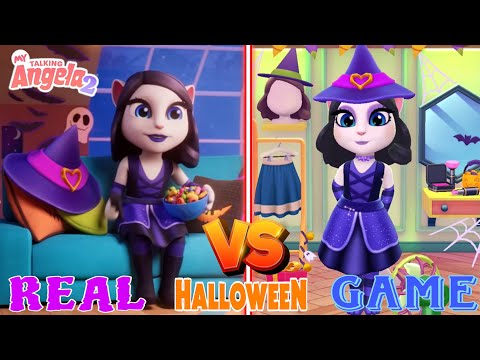 🎃🍬🕷️Halloween at Angela’s House! 🎃🍬🕷️ My Talking Angela 2 || new gameplay || cosplay