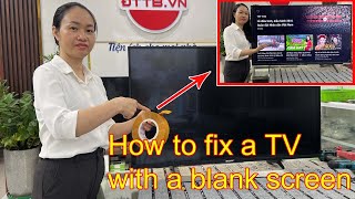 Beautiful Girl Fixes Broken 55-inch 4K TV with TAPE | How to Fix a TV with a Black Screen.