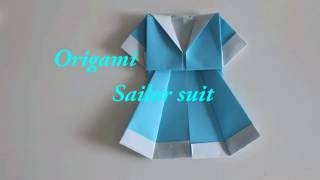 简单折纸 可爱的水手服 