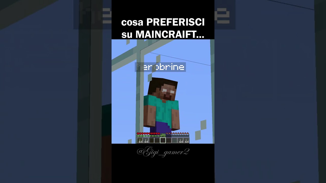 cosa PREFERISCI su MAINCRAIFT...🥀💔 #minecraft