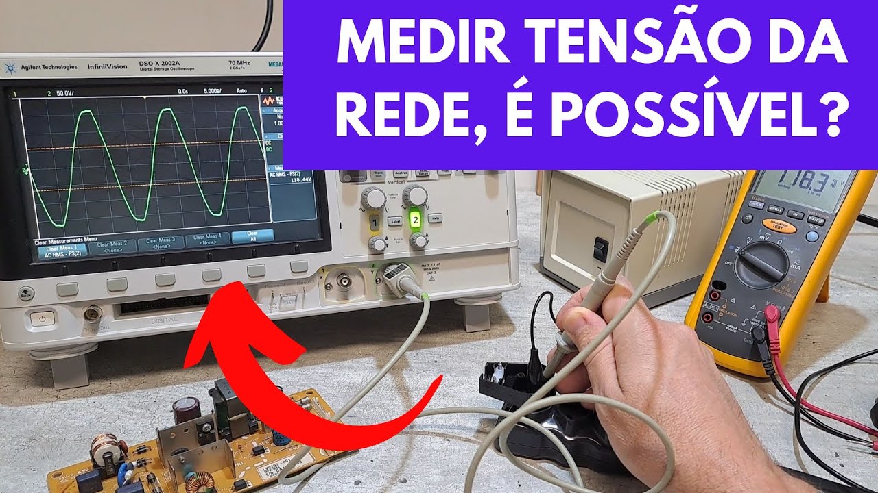 Como medir tensão AC da rede com osciloscópio comum, vc sabe como proceder?