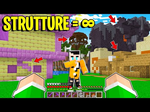MINECRAFT MA LE STRUTTURE SPAWNANO *OVUNQUE* ALL'*INFINITO*