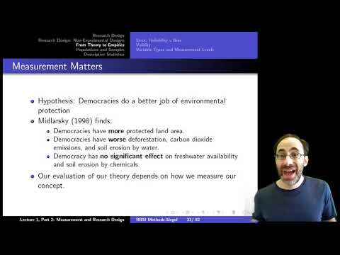 Intro to Empirical Methods Lecture 1, Module 10: Measurement