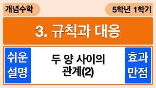 [개념수학] 2. 두 양 사이의 관계(2) - 5학년 1학기 수학 3단원 규칙과 대응