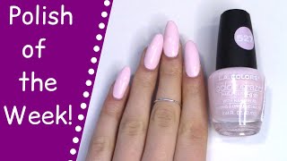 👑Polish Of The Week! ~ L.A. COLORS Delicate | LA Colors Nail Polish Color Craze Swatch