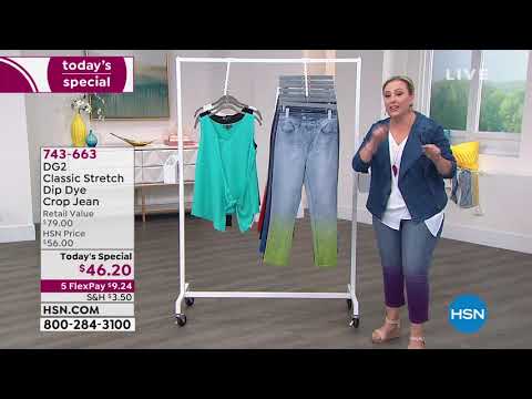 DG2 by Diane Gilman Classic Stretch Dip Dye Crop Jean