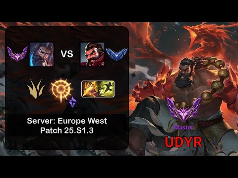 Udyr Jungle vs Graves - EUW Master - Patch 25.S1.3