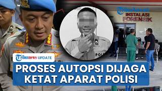 Suasana Proses Autopsi Jenazah Bripda Natanael di RS Bhayangkara, Dijaga Ketat Aparat Kepolisian