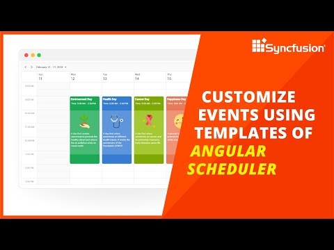Customize Events Using Templates of Angular Scheduler