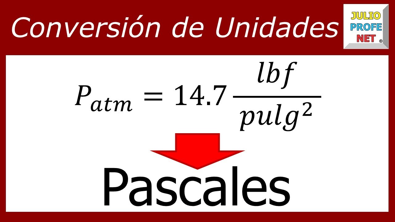 CONVERSIÓN DE UNIDADES DE PRESIÓN: Lbf/pulg² → Pascales
